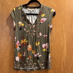 Olive Floral Women's Blouse